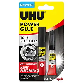 Colle UHU Power glue tous plastiques format liquide