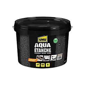 Enduit d'étanchéité noir UHU Aqua étanche, seau de 2,5L