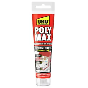 Colle mastic prise immédiate express UHU invisible tube 115g