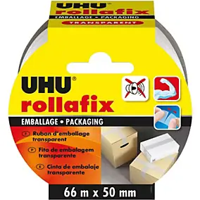 Ruban adhésif d'emballage Rollafix brun 66 x 50 mm