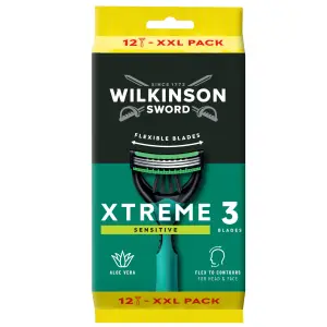 WILKINSON Rasoir jetables xtreme 3 3 lames sensitive 12 rasoirs