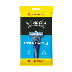 WILKINSON Extra Essential 3 Rasoirs jetables 3 lames tête pivotable 8 rasoirs