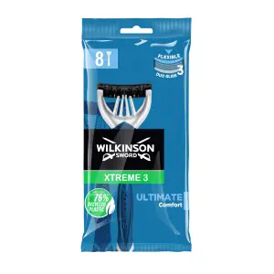 WILKINSON Xtreme 3 Rasoirs jetables ultimate comfort à tête flexible 8 rasoirs