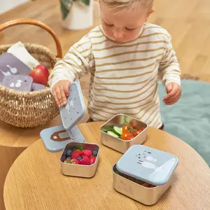 Lot de 3 boîtes à goûter Tiny Farmer bleu