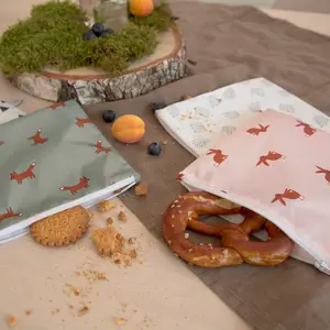 Lot de 2 Pochettes à goûter Little Forest Lapin