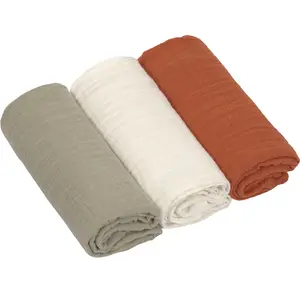 Lot de 3 langes en mousseline Little Forest (60 x 60 cm)