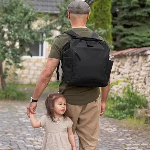 Sac à dos à langer Goldie Up Green Label Noir