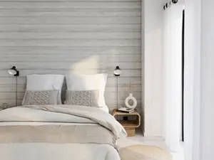 Lambris intérieur MDF effet chêne gris OAK - L. 260 x l.15,4 cm x Ep.7 mm