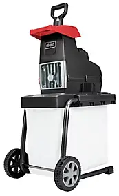 Broyeur de végétaux électrique filaire 2800 W, branche maxi 45 mm, bruit 79,1 dB(A), collecte 60 L, Scheppach GS 60