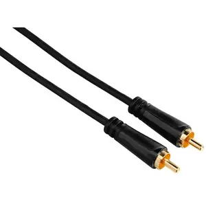 Câble vidéo, RCA mâle - RCA mâle, plaqué or, Noir, 1,50 m