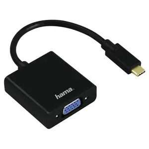 Hama USB-C/VGA adaptateur graphique USB 1920 x 1080 pixels Noir