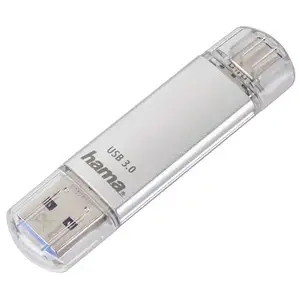 Hama C-Laeta lecteur USB flash 128 Go USB Type-A / USB Type-C 3.2 Gen 1 (3.1 Gen 1) Argent