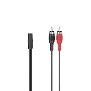 Hama 00205186 câble audio 0,1 m 2 x RCA 3,5mm Noir, Rouge