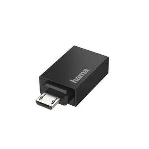 Hama 00200307 changeur de genre de câble Micro-USB USB Type-A Noir