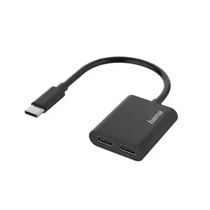 Hama 00200321 changeur de genre de câble USB Type-C 2xUSB Type-C Noir