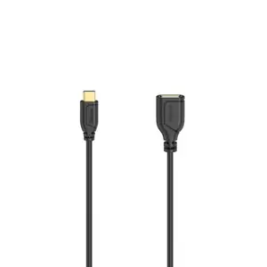 Câble USB-C OTG 'Flexi-Slim', USB 2.0, 480 Mbit/s, noir, 0, 15 m