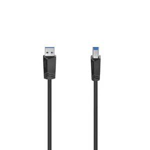 Hama 00200625 câble USB USB 3.2 Gen 1 (3.1 Gen 1) 1,5 m USB A USB B Noir