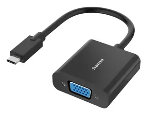 Hama 00300088 câble vidéo et adaptateur USB Type-C VGA (D-Sub) Noir