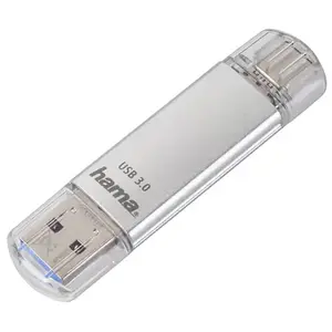 Hama C-Laeta lecteur USB flash 128 Go USB Type-A / USB Type-C 3.2 Gen 1 (3.1 Gen 1) Argent