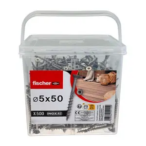 Seau de 500 vis terrasse 5X50 en inox A2