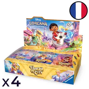 Lot de 4 Displays de 24 boosters Hyperia City Chapitre 14 - Disney Lorcana FR