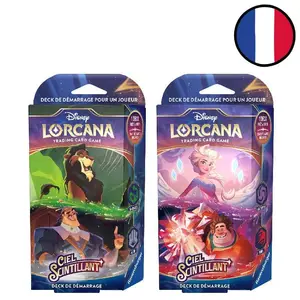 Lot des 2 decks de démarrage Ciel Scintillant Chapitre 5 - Disney Lorcana FR
