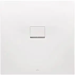 Receveur de douche 100 x 100 x 4 cm, Quaryl, marbre blanc, Villeroy & Boch Squaro Infinity