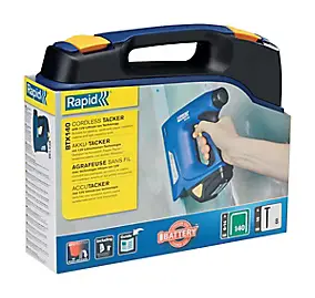 Agrafeuse/Cloueuse électrique à batterie Rapid BTX140, en coffret sans fil