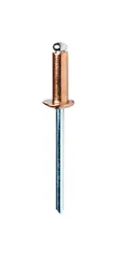 Rivet cuivre ø4.0 x 10 mm + foret Rapid, lot de 50