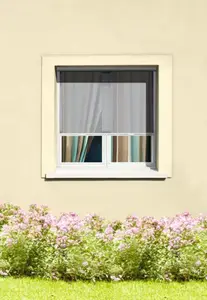 Store moustiquaire fenêtre recoupable en aluminium - L. 160 X H. 170 cm