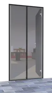 Moustiquaire rideau anthracite de porte - L 100 x H 220 cm.