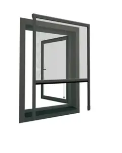 Moustiquaire rouleau gris anthracite pour fenêtre - L. 125 x H. 170 cm