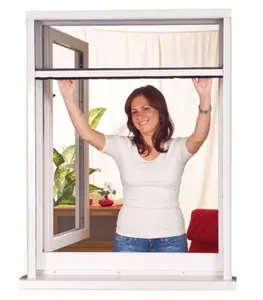 Moustiquaire aluminium blanc 140 X 140 cm enroulable
