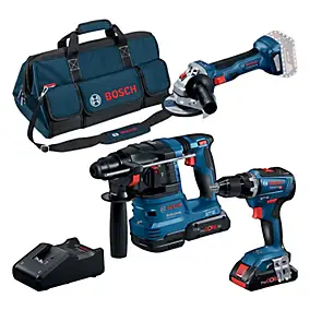 Kit 3 outils sans fil Bosch pro 18V 2X4 Ah