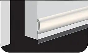 Bas de porte aluminium sol lisse à visser Premium blanc 93 cm 3M