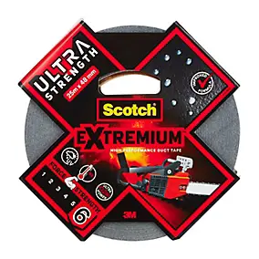 Ruban adhésif toile de réparation Scotch Extremium 25 x 48 mm noir