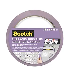 Ruban de masquage Scotchblue surfaces délicates 55 m x 36 mm