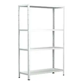 Étagère en métal blanc Schulte Regalwelt Powermax H.180 x L.80 x P.40 cm