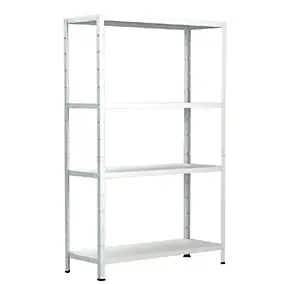 Étagère en métal blanc Schulte Regalwelt Powermax H.180 x L.90 x P.40 cm