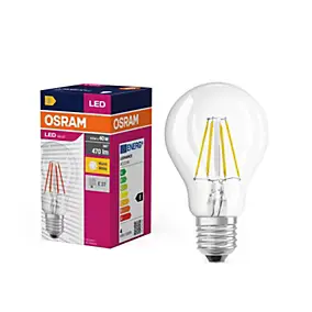 Ampoule LED E27 470lm blanc chaud 4W Osram
