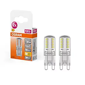 2 ampoules LED G9 320lm blanc chaud 2,6W Osram
