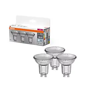 3 ampoules LED GU10 350lm blanc froid 4,3W Osram