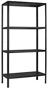 Étagère en métal noir Schulte Powermax H.180 x L.80 x P.40 cm