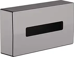 Distributeur de mouchoirs en papier noir chromé brossé Hansgrohe