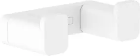 Crochet double porte serviette blanc mat Addstoris Hansgrohe