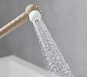 Douchette à main 2 jets beige, Hansgrohe Jocolino Lion