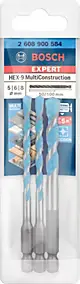3 forets multi-matériaux Bosch HEX-9 Expert ⌀5/6/8mm