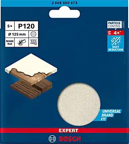 Disque abrasif vendu par 5 M480 Bosch Expert Ø125mm grain 120