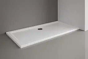 Receveur de douche à poser ou encastrer extra-plat 80 x 160 cm, acrylique, blanc, Schulte