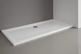Receveur de douche extra-plat 80 x 170 cm à poser ou encastrer, acrylique, blanc, Schulte
